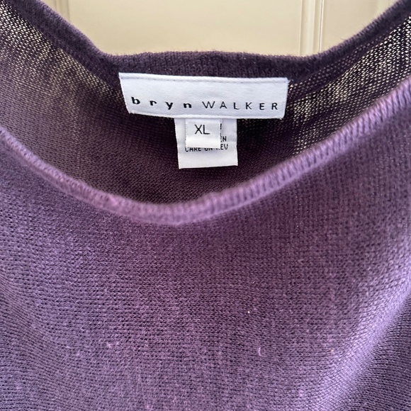 BRYN WALKER PURPLE BOAT NECK TUNIC  WITH DRAWSTRING-EUC/XL - Picture 5 of 11